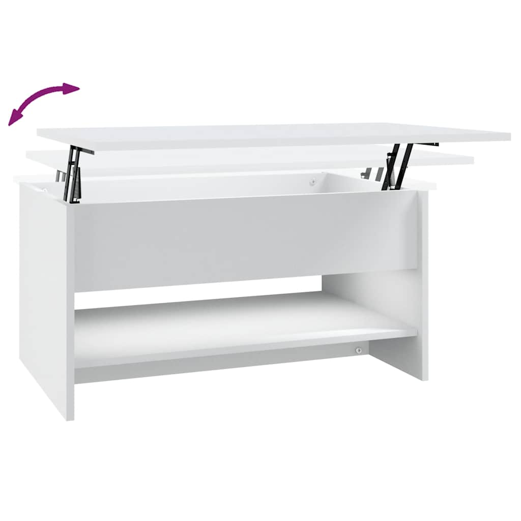Mesa de centro 80x50x40 cm derivados de madeira branco