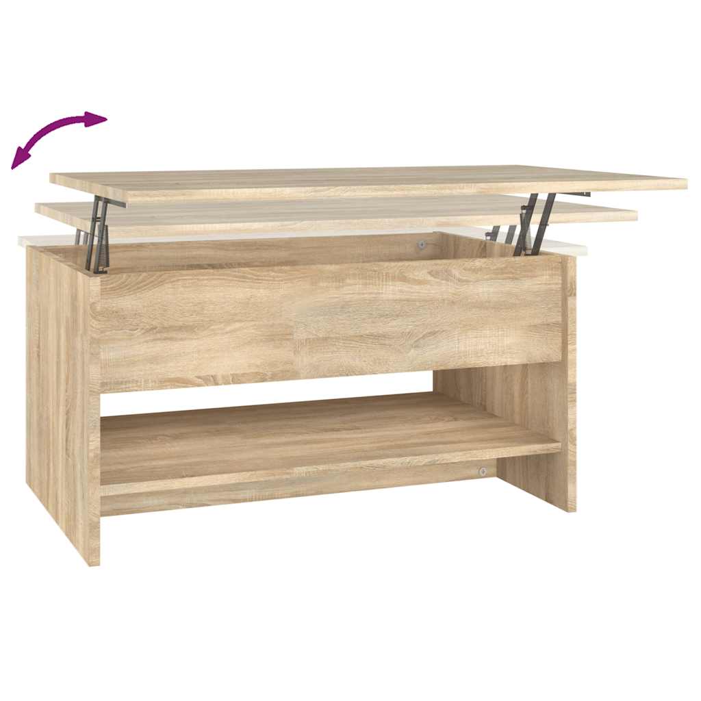 Mesa de centro 80x50x40 cm derivados madeira carvalho sonoma