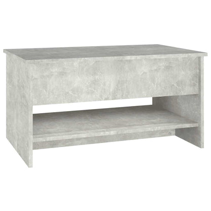 Mesa de centro 80x50x40cm derivados de madeira cinzento cimento