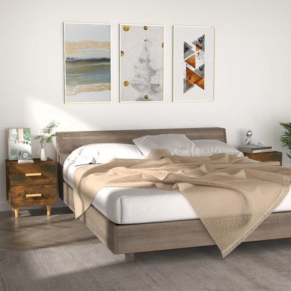 Mesas de cabeceira 2 pcs 40x35x47,5 cm cor carvalho fumado