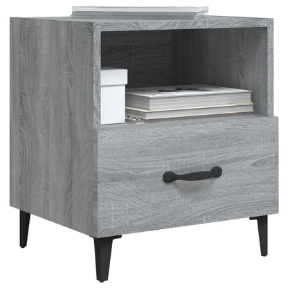 Mesa de cabeceira 2 pcs derivados de madeira cinzento sonoma