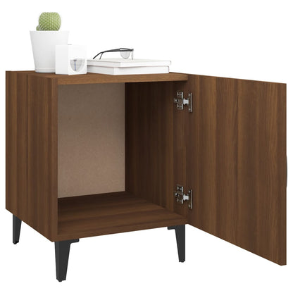 Mesa de cabeceira derivados de madeira carvalho castanho