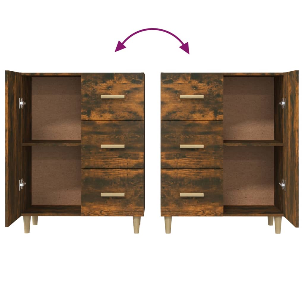 Aparador 69,5x34x90 cm derivados de madeira cor carvalho fumado