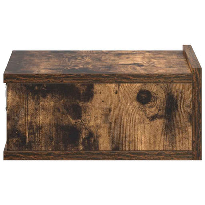 Mesa cabeceira suspensa 40x30x15cm derivados madeira cor fumado