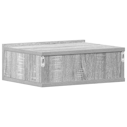 Mesa cabeceira suspensa 40x30x15 cm madeira proc. sonoma cinza