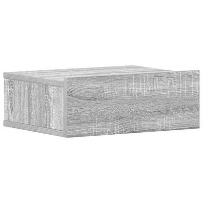 Mesas cabeceira suspensas 40x30x15 cm cor sonoma cinzento