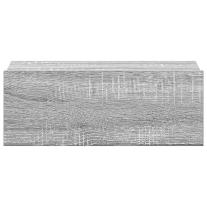 Mesas cabeceira suspensas 40x30x15 cm cor sonoma cinzento