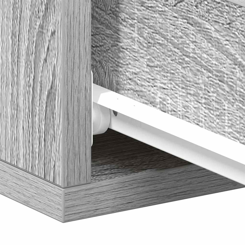 Mesas cabeceira suspensas 40x30x15 cm cor sonoma cinzento