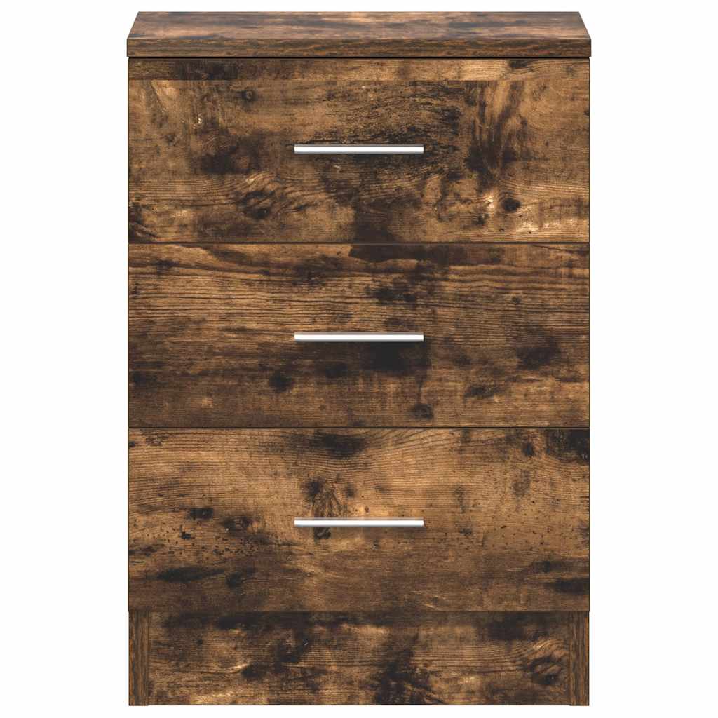 Mesa cabeceira 38x35x56 cm derivados de madeira carvalho fumado