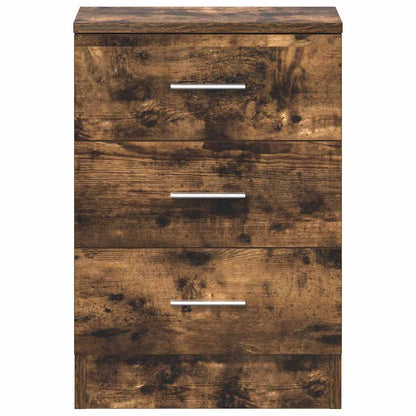 Mesa de cabeceira 2 pcs 38x35x56 cm madeira cor carvalho fumado