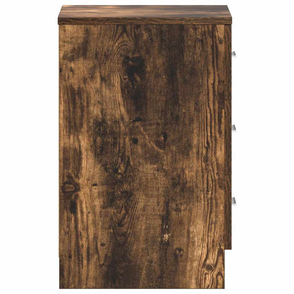 Mesa de cabeceira 2 pcs 38x35x56 cm madeira cor carvalho fumado