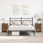 Mesa de cabeceira 2 pcs 38x35x56 cm madeira cor carvalho fumado