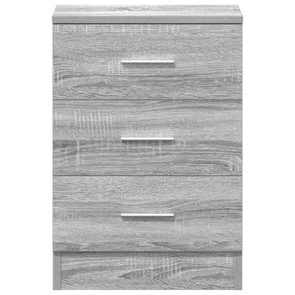 Mesa cabeceira 38x35x56 cm derivados de madeira cinzento sonoma