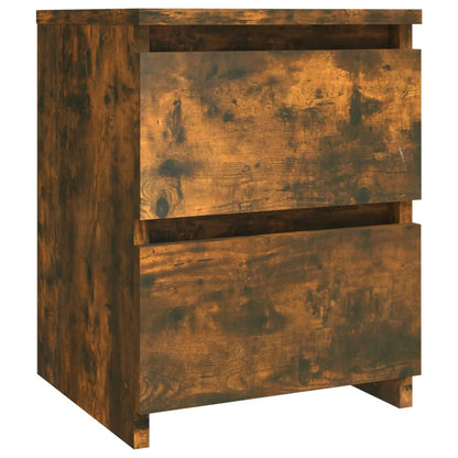 Mesa cabeceira 2pcs 30x30x40cm derivado madeira carvalho fumado