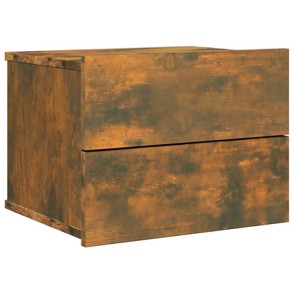Mesa cabeceira 2pcs 40x30x30cm derivado madeira carvalho fumado