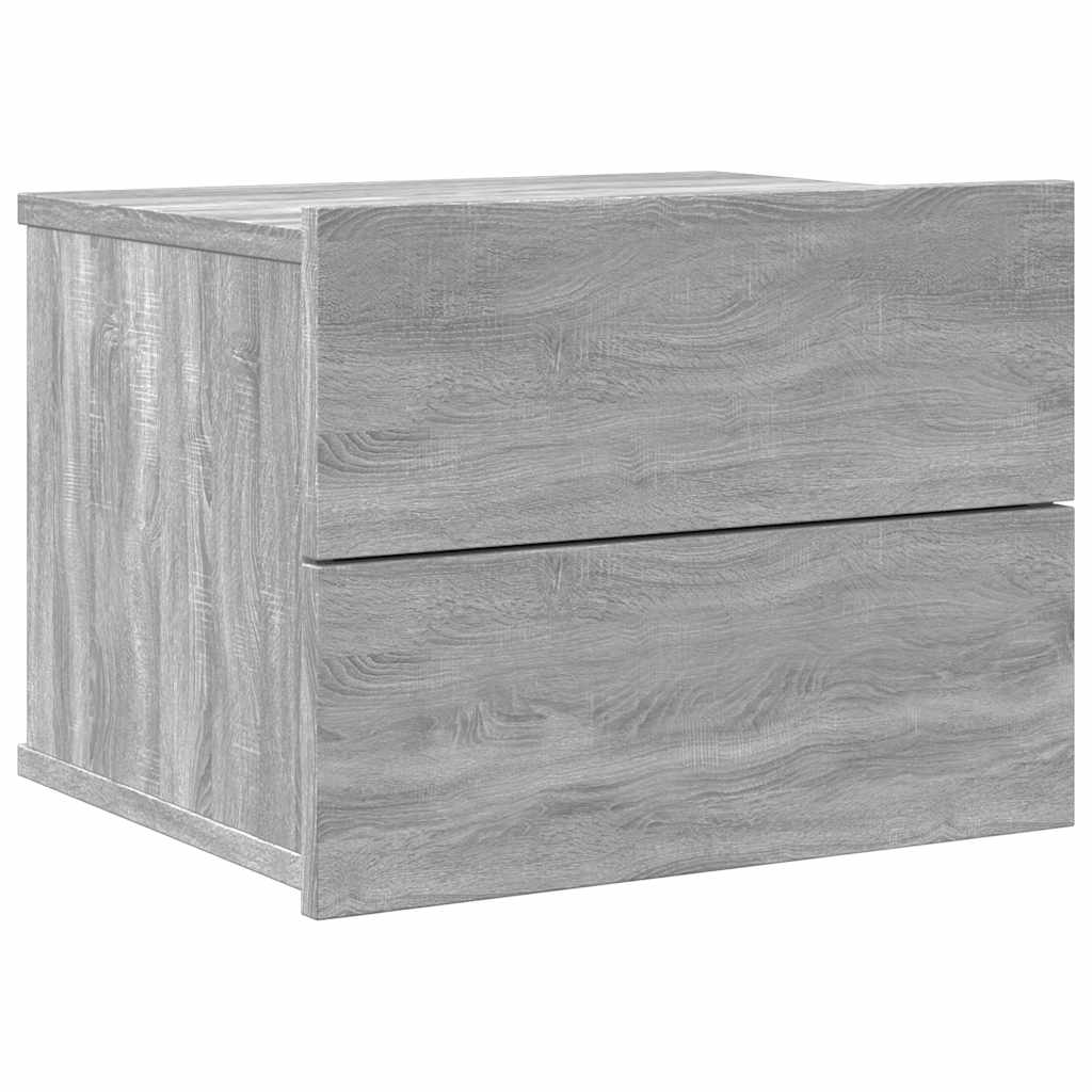 Mesa cabeceira 2 pcs 40x30x30 cm derivados madeira cinza sonoma