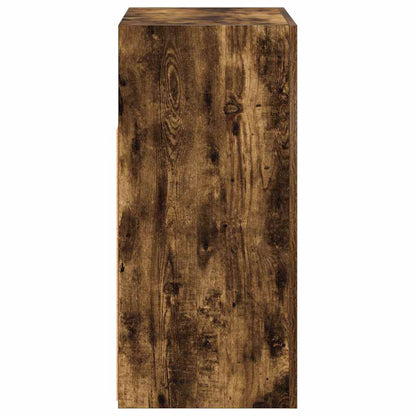 Aparador com luzes LED 80x35x75 cm carvalho fumado