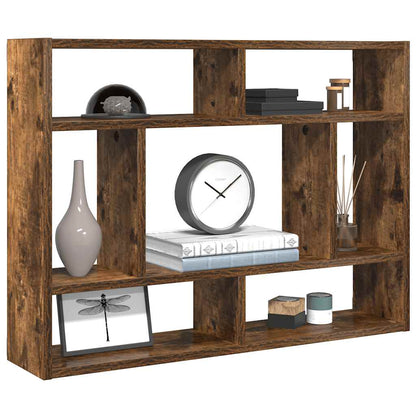 Prateleira parede 75x16x55 cm derivados madeira carvalho fumado