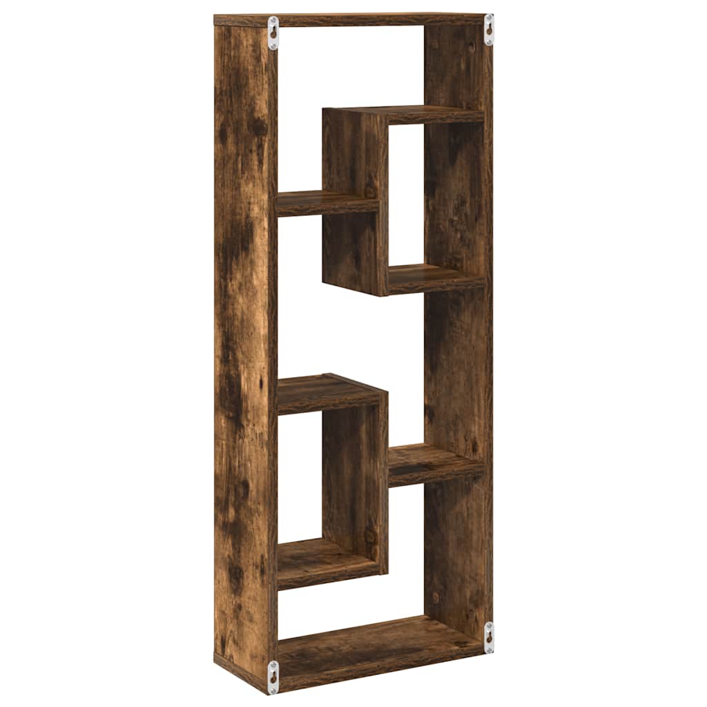 Prateleira parede 36x16x90 cm derivados madeira carvalho fumado