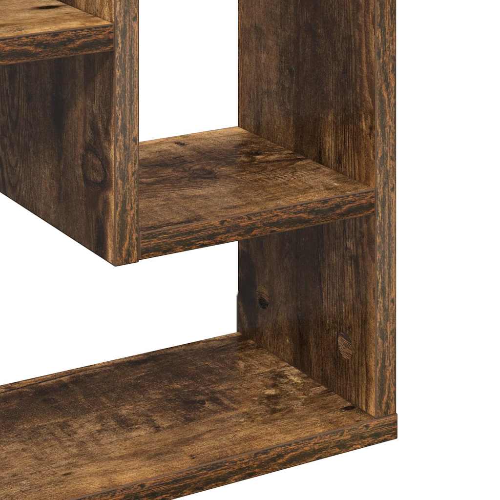 Prateleira parede 36x16x90 cm derivados madeira carvalho fumado