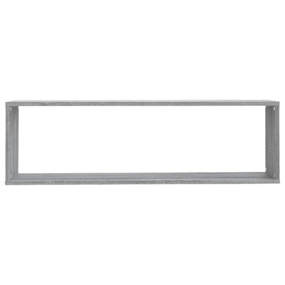 Prateleiras cubo 2 pcs 100x15x30 cm deriv. madeira cinza sonoma