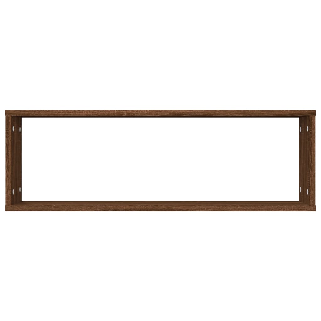 Prateleiras em cubo 4pcs derivados de madeira carvalho castanho