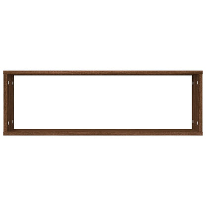 Prateleiras em cubo 4pcs derivados de madeira carvalho castanho