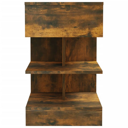 Mesa cabeceira 40x35x65 cm derivados de madeira carvalho fumado