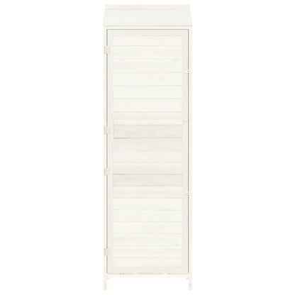 Abrigo de jardim 55x52x174,5 cm madeira de abeto maciça branco