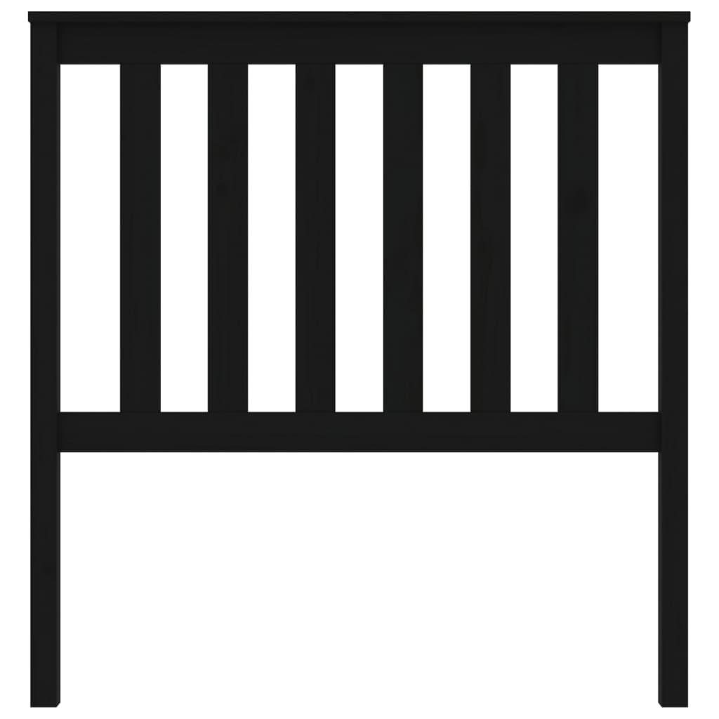 Cabeceira de cama 96x6x101 cm pinho maciço preto