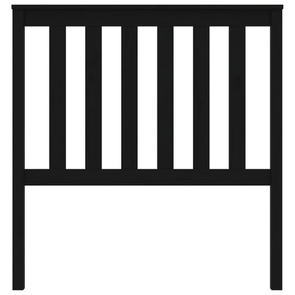 Cabeceira de cama 96x6x101 cm pinho maciço preto