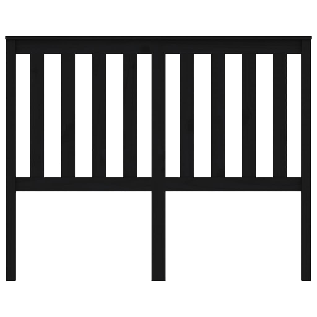 Cabeceira de cama 146x6x101 cm pinho maciço preto,,.,.,m.