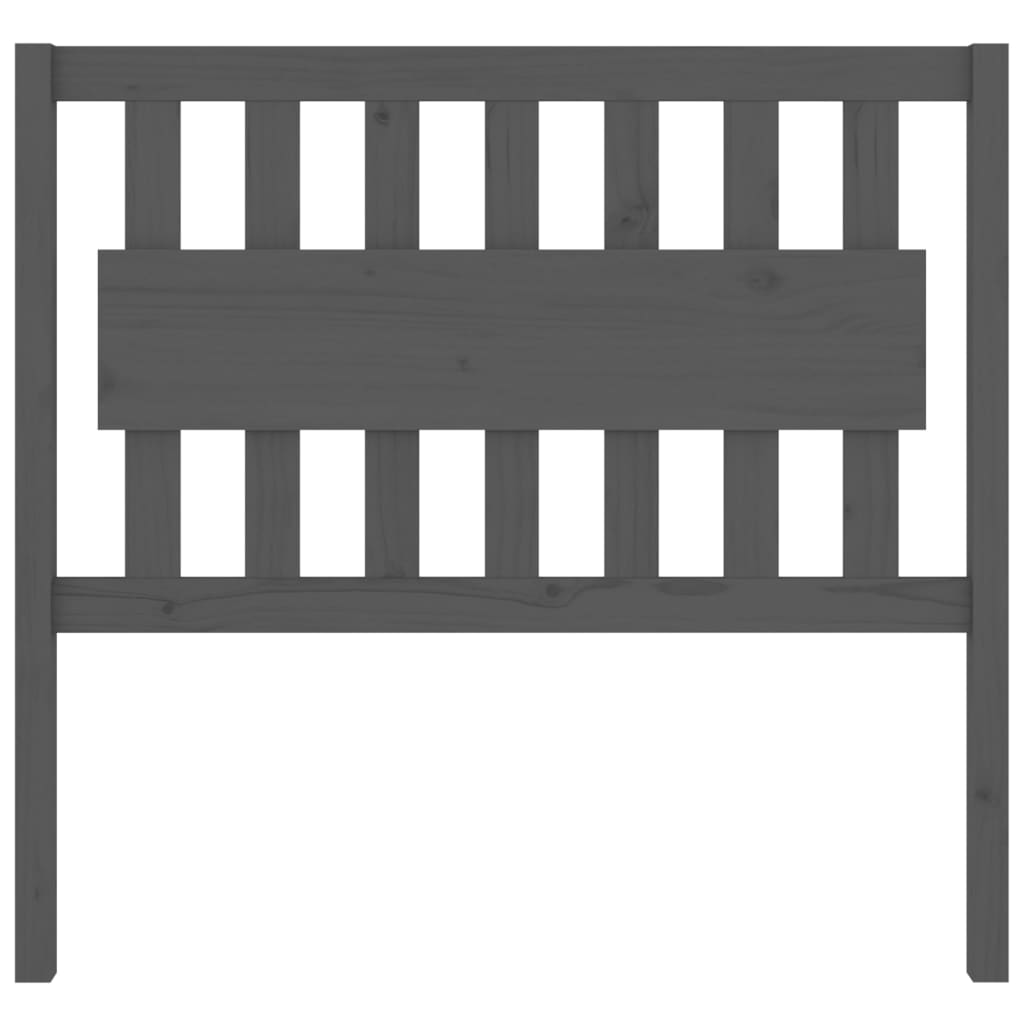 Cabeceira de cama 105,5x4x100 cm pinho maciço cinzento