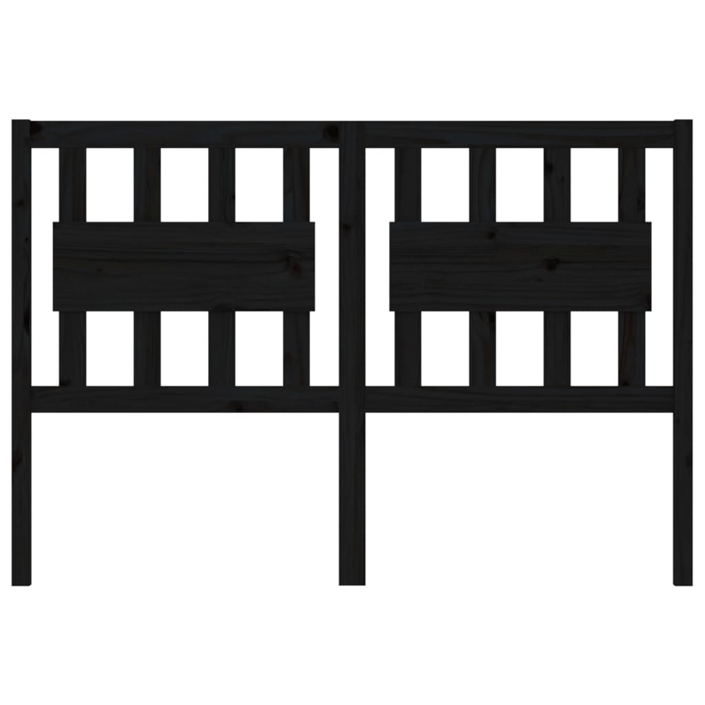 Cabeceira de cama 145,5x4x100 cm pinho maciço preto
