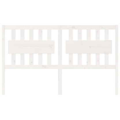 Cabeceira de cama 165,5x4x100 cm madeira de pinho maciça branco