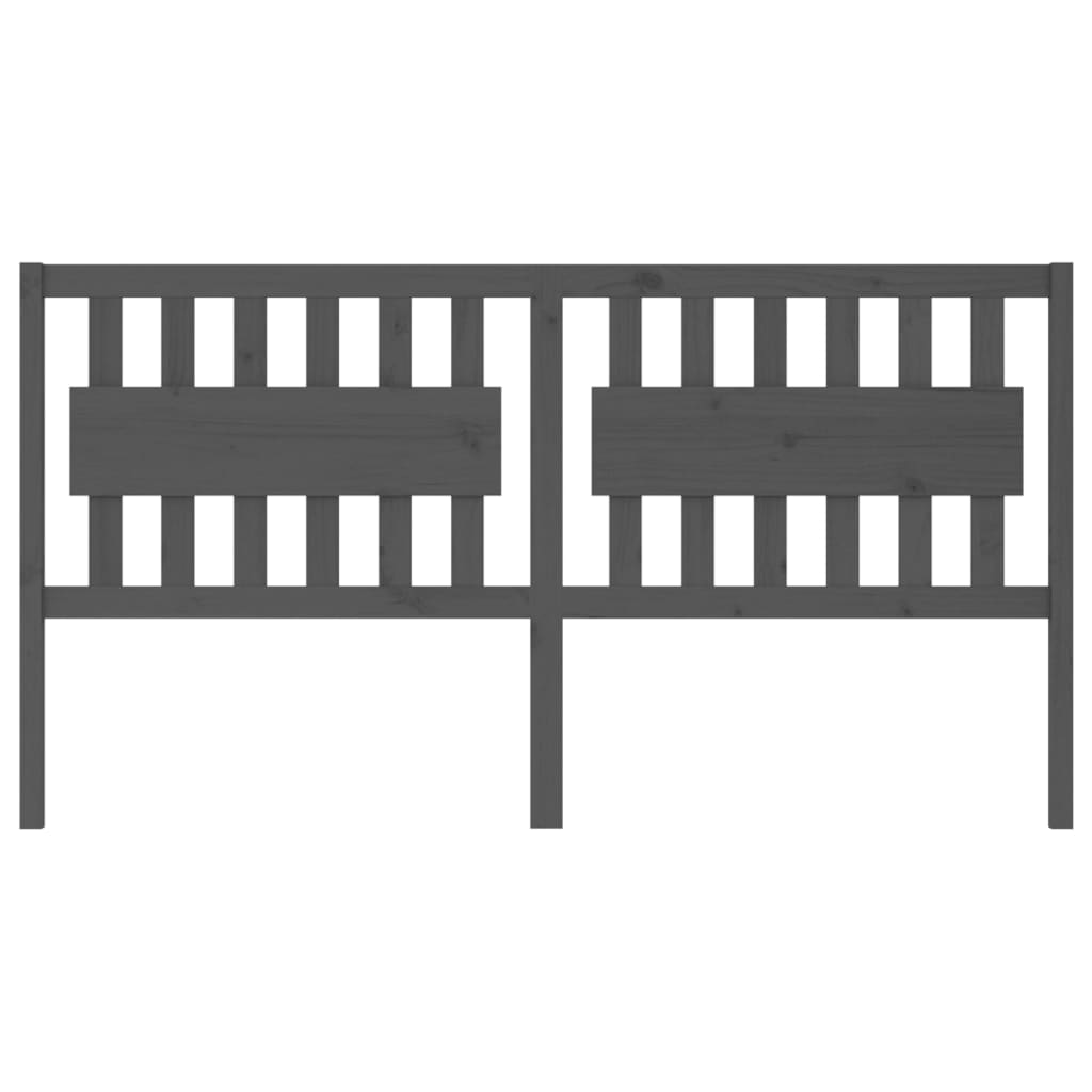 Cabeceira de cama 185,5x4x100 cm pinho maciço cinzento