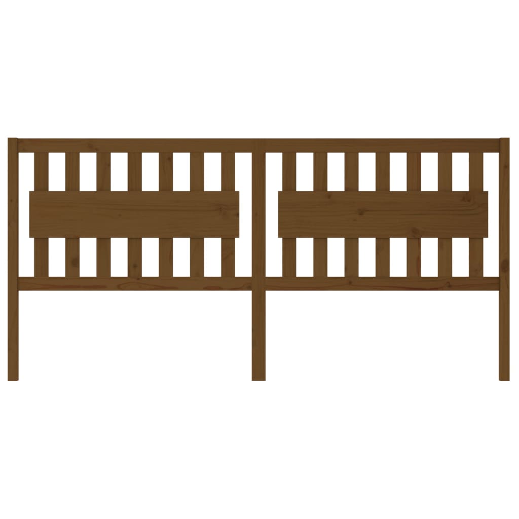 Cabeceira de cama 205,5x4x100 cm pinho maciço castanho mel