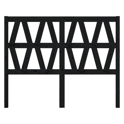 Cabeceira de cama 146x4x100 cm pinho maciço preto