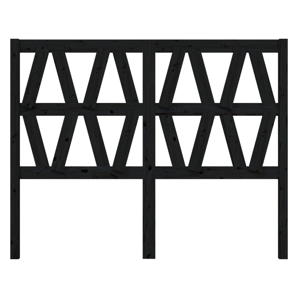 Cabeceira de cama 166x4x100 cm pinho maciço preto