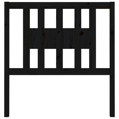 Cabeceira de cama 81x4x100 cm pinho maciço preto