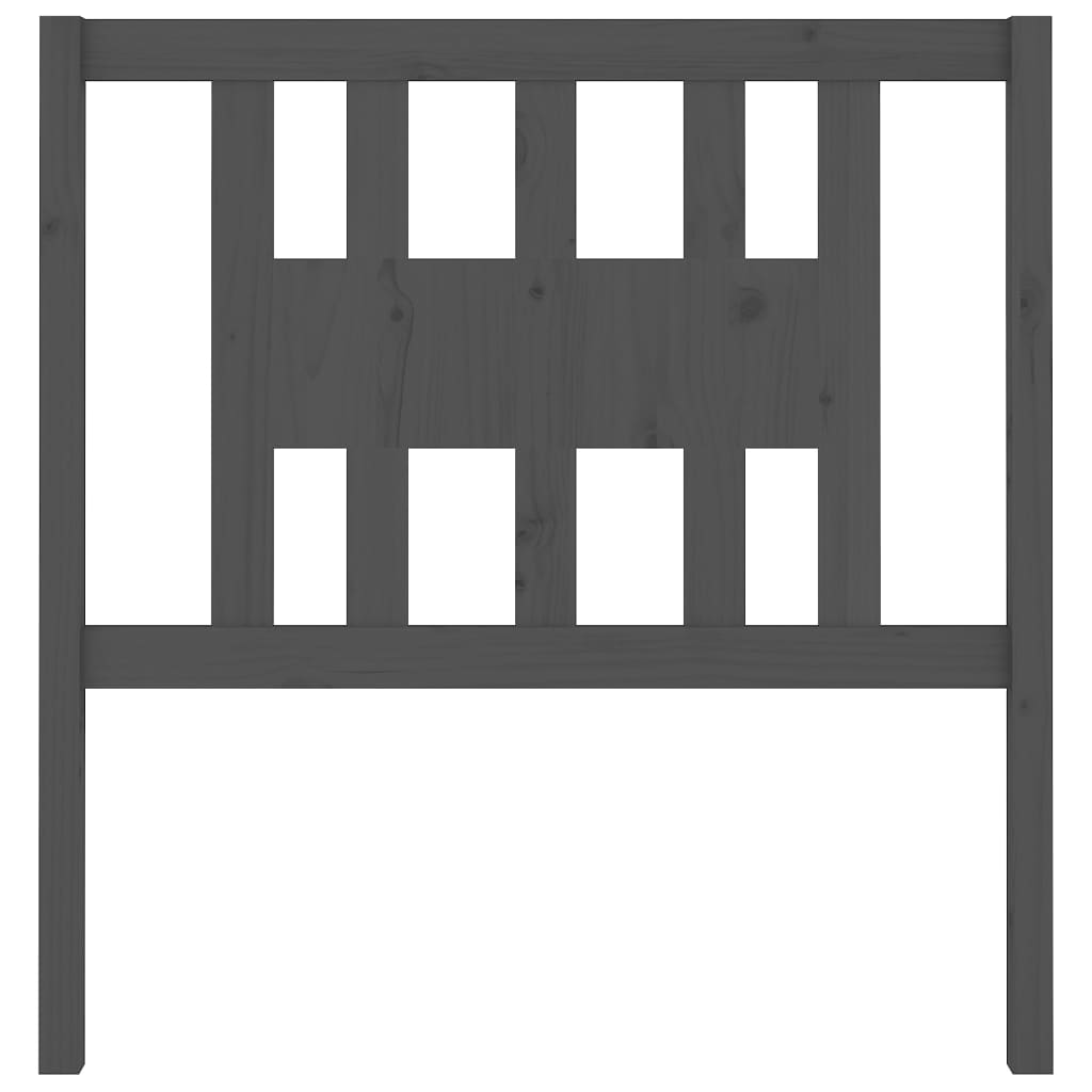 Cabeceira de cama 96x4x100 cm pinho maciço cinzento