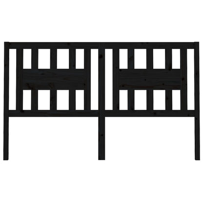 Cabeceira de cama 126x4x100 cm pinho maciço preto