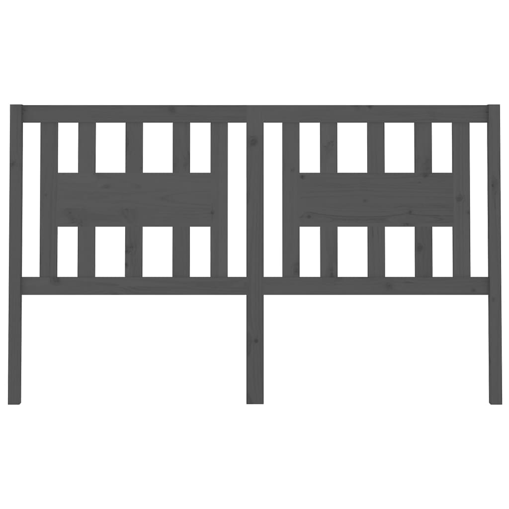 Cabeceira de cama 166x4x100 cm pinho maciço cinzento