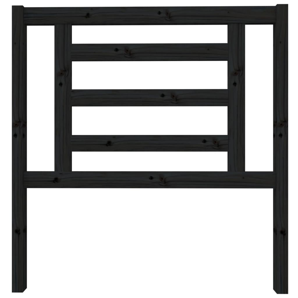 Cabeceira de cama 96x4x100 cm pinho maciço preto