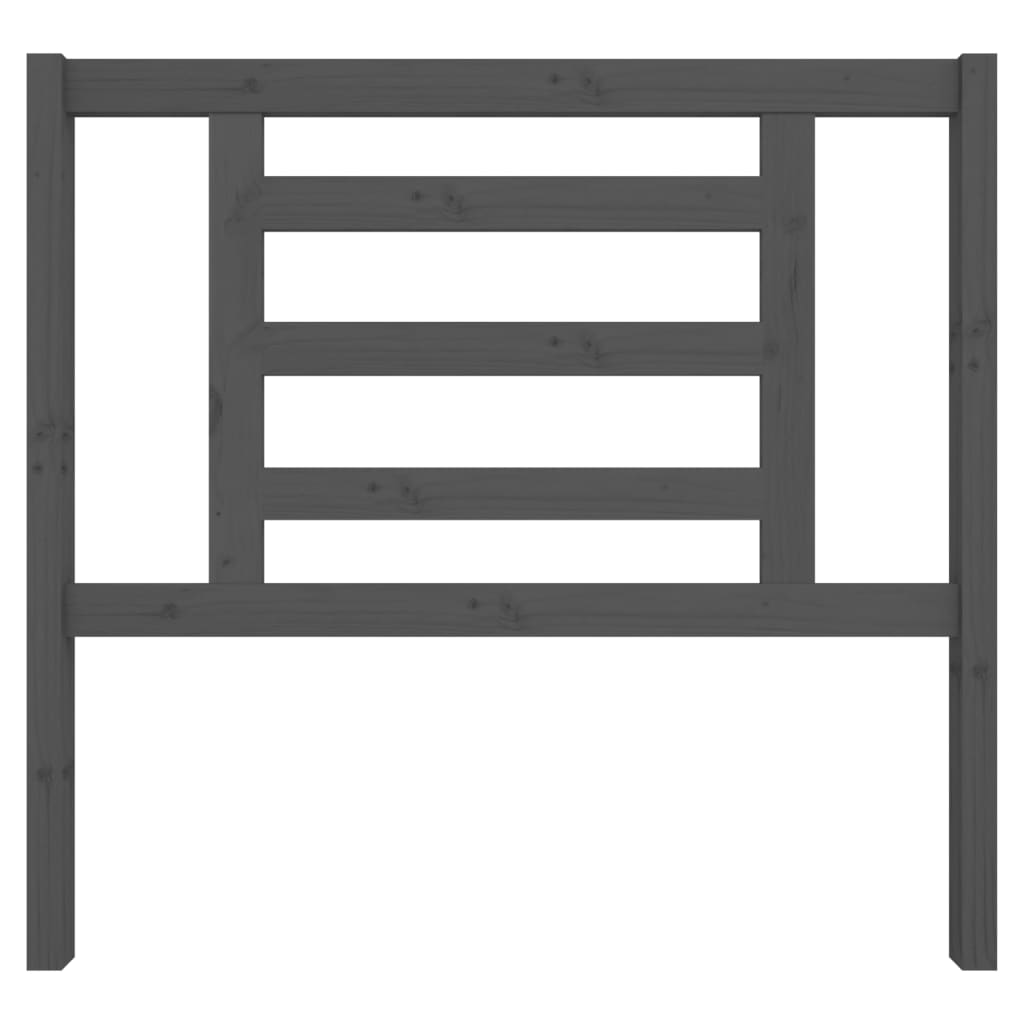 Cabeceira de cama 106x4x100 cm pinho maciço cinzento