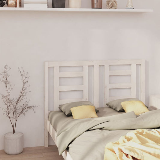 Cabeceira de cama 126x4x100 cm pinho maciço branco