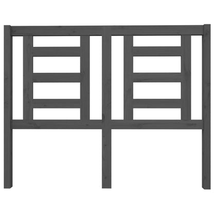 Cabeceira de cama 126x4x100 cm pinho maciço cinzento