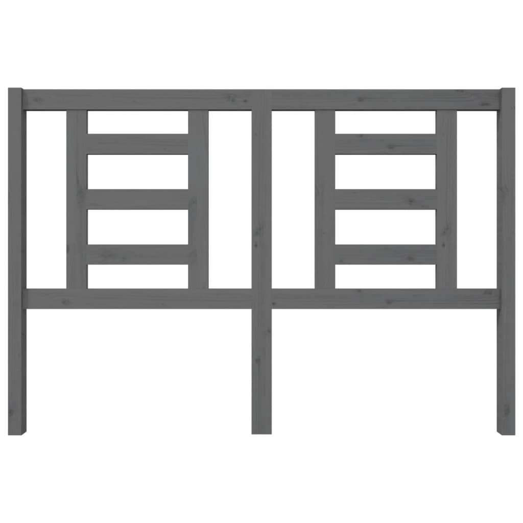 Cabeceira de cama 146x4x100 cm pinho maciço cinzento