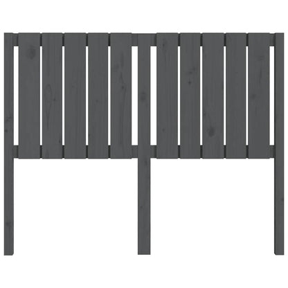 Cabeceira de cama 125,5x4x100 cm pinho maciço cinzento
