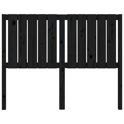 Cabeceira de cama 125,5x4x100 cm pinho maciço preto